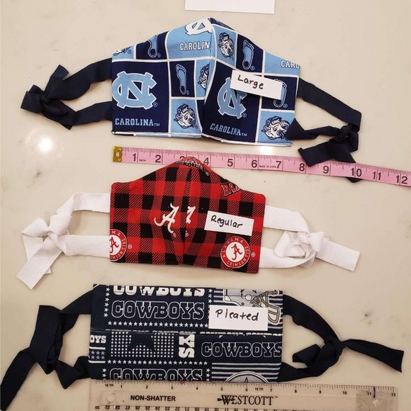 Pittsburgh Steelers Pleated Face Mask 100% Cotton - Picture 7 of 9